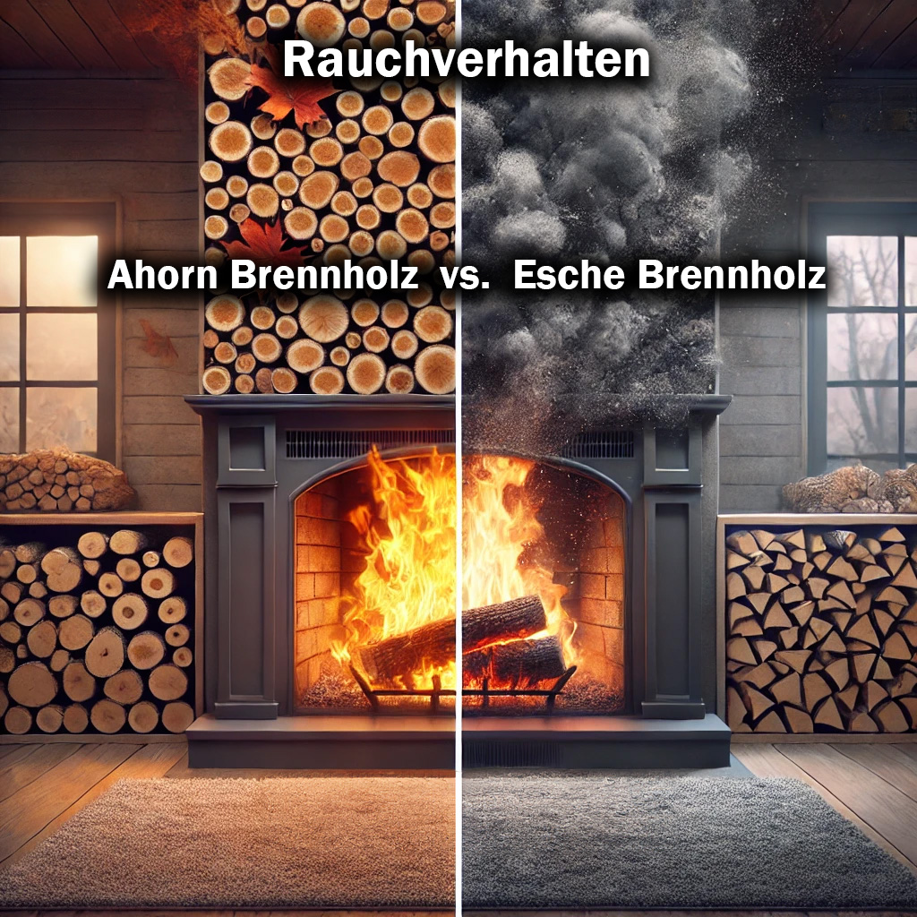Ahorn und Esche Brennholz Rauchentwicklung Vergleich
